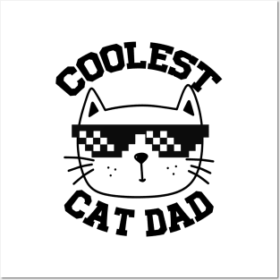 Coolest cat dad Posters and Art